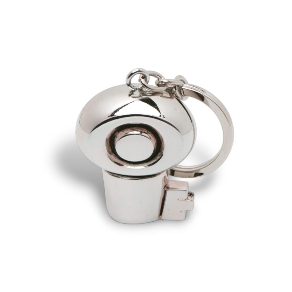 PORTACHIAVI CHIAVE ARGENTATO